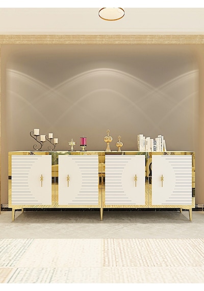 Ka1801dbg Tuna Konsol, Tv Sehpası Safirmeşe-beyaz-gold 180cm Safirmeşe-beyaz-gold Ka1801dbg Tuna Konsol, Tv Sehpası Safirmeşe-beyaz-gold 180cm Safirmeşe-beyaz-gold