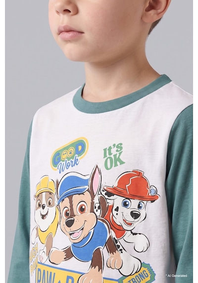 Defacto Paw Patrol 2li Pijama Takımı Uzun Kollu Üst Alt Erkek Bebek I1767a526augn757 Yeşil-gn757