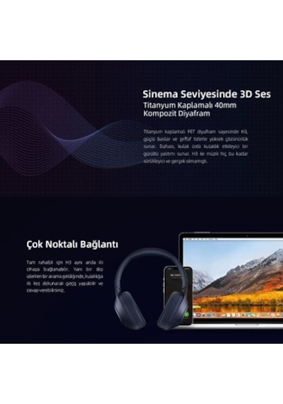 Kafaüstü Bluetooth Kulaklık, Hi-res Ses Ve Çift Cihaz Desteği İle