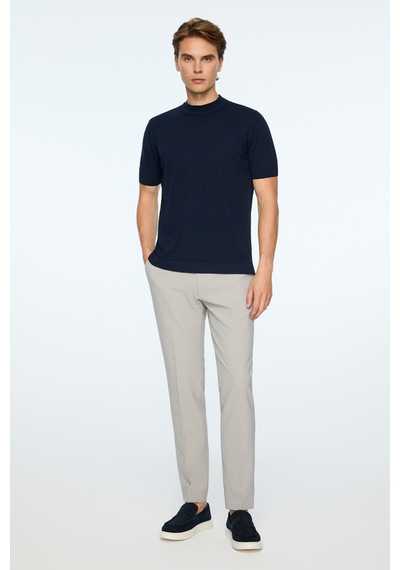 Morven Erkek Lacivert Trend Bisiklet Yaka Rayon Triko T-shirt 26ys018018200 Lacivert