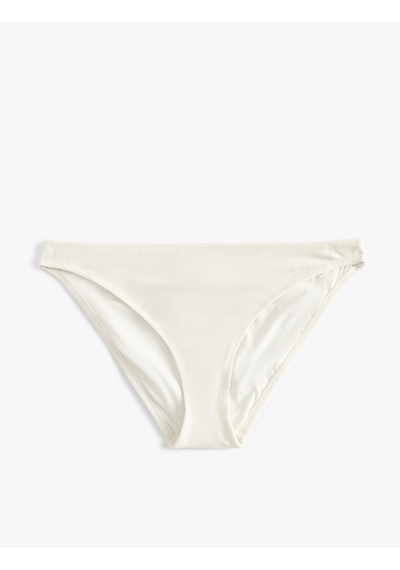 Koton Mat Kumaş Standart Bel Bikini Altı Ekru 6sak00003mm