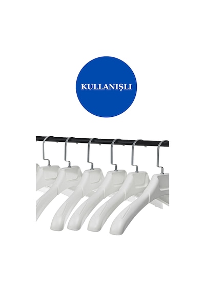 Ceket Elbise Askısı Plastik Soft Beyaz Abs Gömlek Kıyafet Askısı 100 Adet Diğer