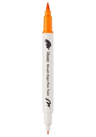Brush Sing Pen Twin Çift Taraflı Fırça Uçlu Kalem Ochre