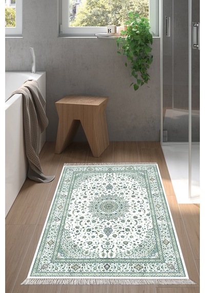 Eko Trend Djt Banyo Paspası Yıkanabilir Kaymaz Taban P1372 Osmanlı Yeşil