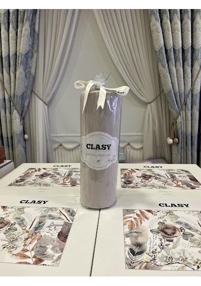 Clasy Minel Çift Kişilik Lastikli Çarşaf Seti 001