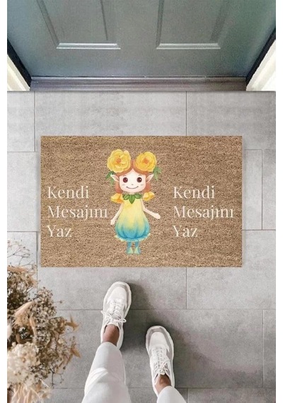 Dijital Baskı Kişiye Özel İç Kapı Dekorasyon Paspas Ps11198 Renkli