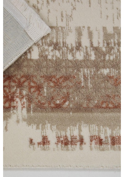 Çam Halı Lizbon 4502 Taba Enti Halı Modern Eskitme Desenli Makine Halısı