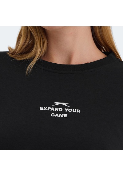 Slazenger VITAL Oversize Kadın Oversıze Siyah Sweatshirt