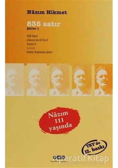 835 Satır - Şiirler 1- Yapı Kredi Yayınları