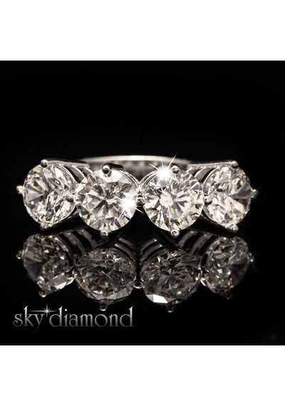 Yüksek Kraltacı 6mm Dörttaş Sky Diamond Gümüş