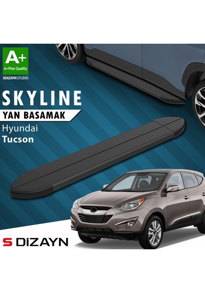 S-dizayn Hyundai Tucson 2 Skyline Siyah Yan Basamak 173 Cm 2004-2014 A+ Kalite