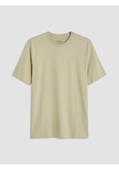 Lcwaıkıkı Classic Bej %100 Pamuklu Regular Fit Basic Tişört