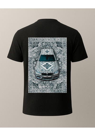 Etnik F10x Baskılı T-shirt Siyah