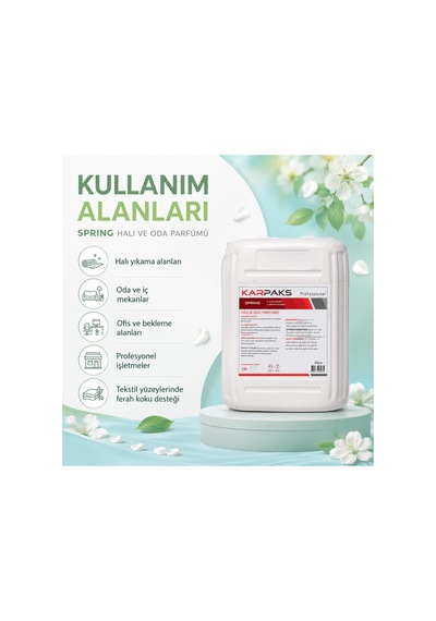 Spring Halı Ve Oda Parfümü 20 L Profesyonel Büyük Boy Bahar Esintili Ferah Koku Bahar Esintisi