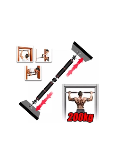 Ayrex Uzun Süngerli Barfix Demiri Barfiks Çubuğu Koridor Barfiks Barı 80-130 Cm Arası