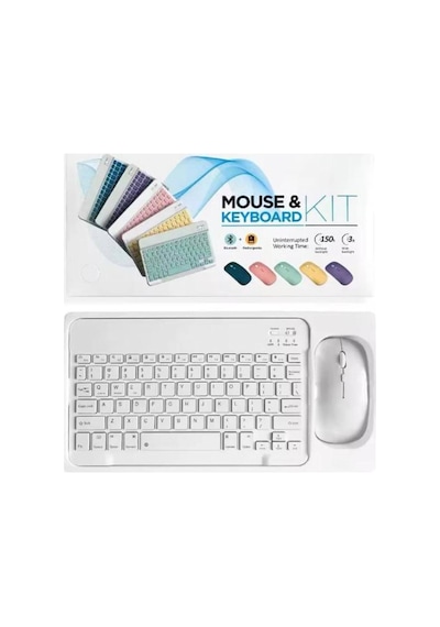 Zr20km Beyaz Kablosuz Klavye Mouse Set Evimdeyokyok