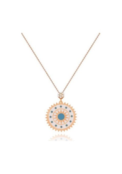 Tektaş - Pembe Altın 14 Ayar Geometrik Kolye N11.45681
