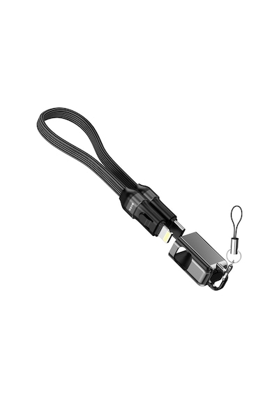 S-link Armor Cl-020 30w 20 Cm Type-c To Lightning Pd Örgülü Metal Başlıklı Siyah Hızlı Şarj Kablosu