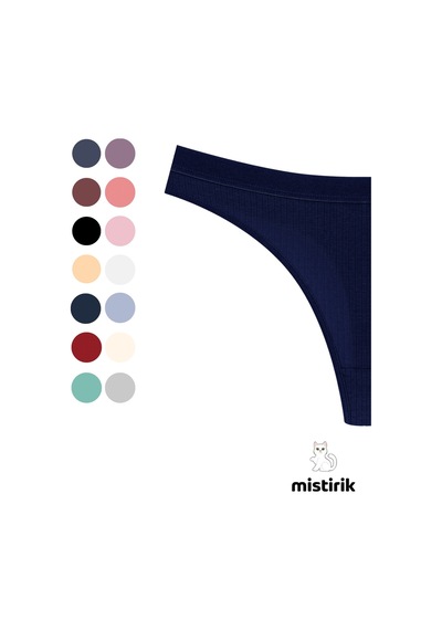 Mistirik Paulo Model Fitilli Esnek Kumaş String Tanga Lacivert Renk Lacivert
