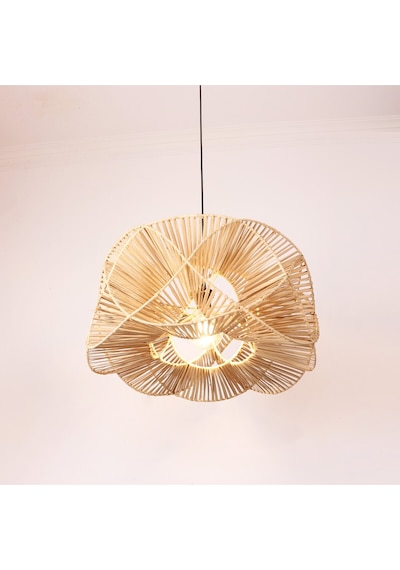 Oklid Doğal Rattan 30x60 Cm Aydınlatma Bej