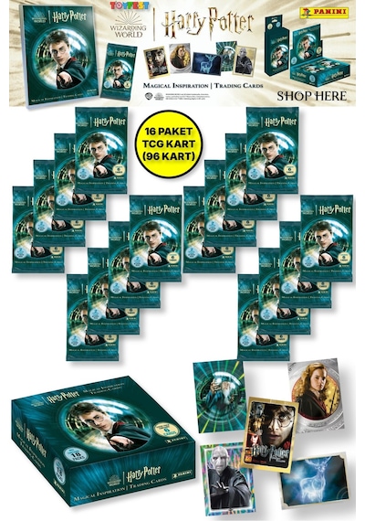 Panini Harry Potter Koleksiyonluk Trading Kart - 16 Paket 96 Kart