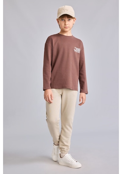 Defacto Regular Fit Lastikli Paça Jogger Pantolon Erkek Çocuk I0596a826aubg712 Bej-bg712