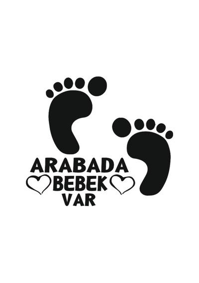 Arabada Bebek Var 16 x 14 CM Siyah