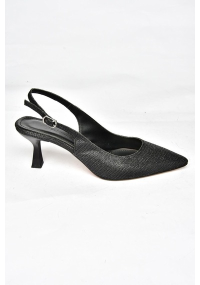Fox Shoes S518081714 Siyah Sim Alçak Topuklu Kadın Ayakkabı Siyah