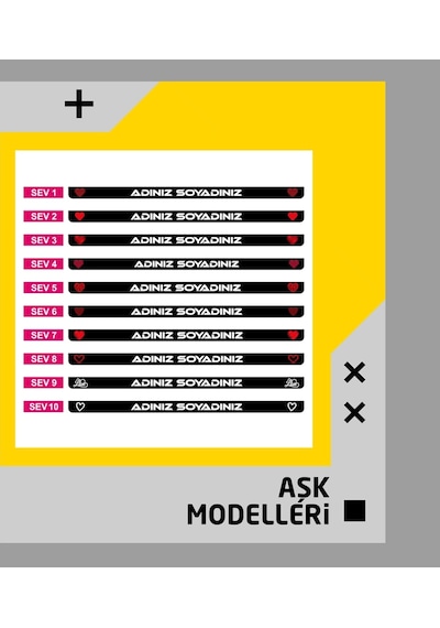 Kişiye Özel Plakalık 2 Adet + Numaratik Numaratör