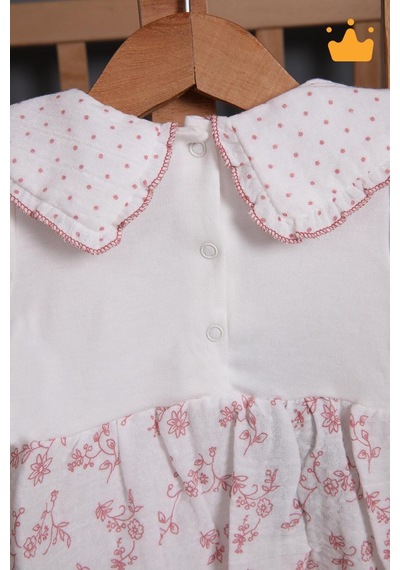 Babyhola Kız Bebek Müslin Tulum 15180 Ekru