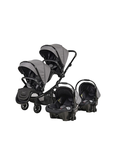 Prego İbiza Plus Travel Sistem İkiz Bebek Arabası 2223 Gri