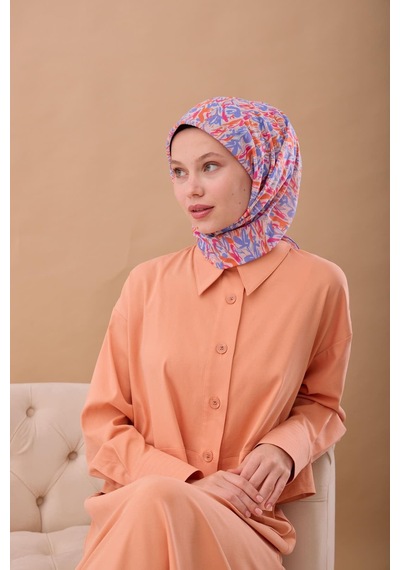 Silk Home Soft Eşarp 73091-07 Ekru, Pembe, Lila, Turuncu
