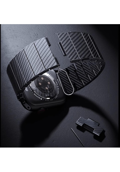 Apple Uyumlu Watch 40mm Kordon Ultra Hafif 600d Karbon 90 Kordon