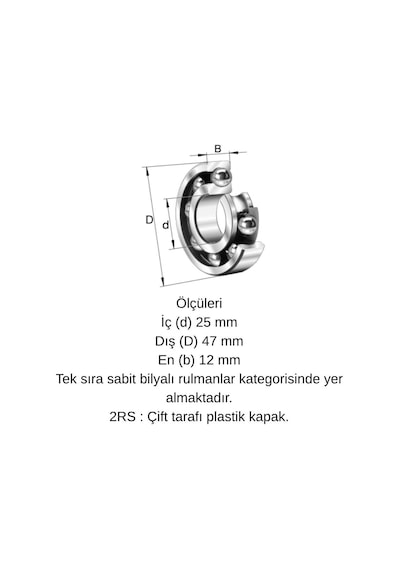 Ors 6005 2rs G100 C3 Bilya 25x47x12