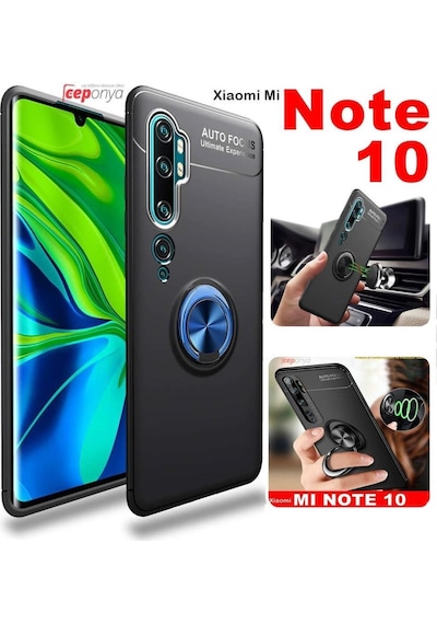 Xiaomi Mi Note 10 Yüzüklü Standli Manyetik Kamera Korumali Kilif 409986415
