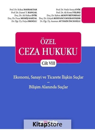 Özel Ceza Hukuku Cilt - 8- On İki Levha Yayıncılık