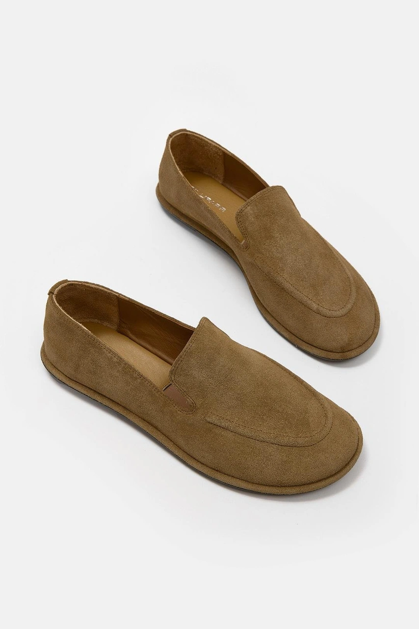 Moose Camel Süet Hakiki Deri Kadın Loafer CAMEL