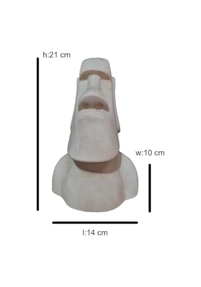 Ahşap Dekoratif Büst Heykeli Moai Totem