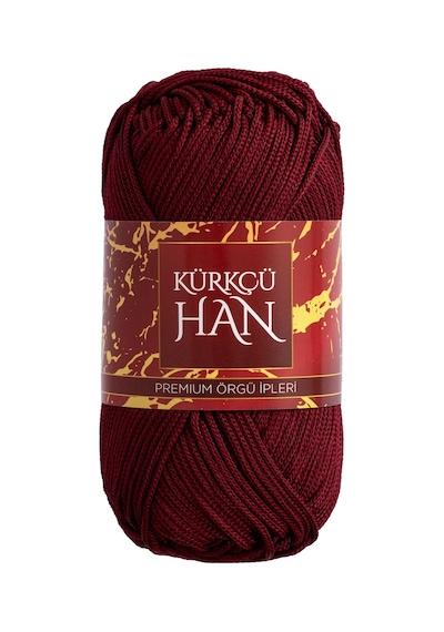 Stil Makrome 3 Mm 100 Gr 100 M Polyester Makrome Parlak Örgü Ve Çanta İpi - Şarap Bordosu