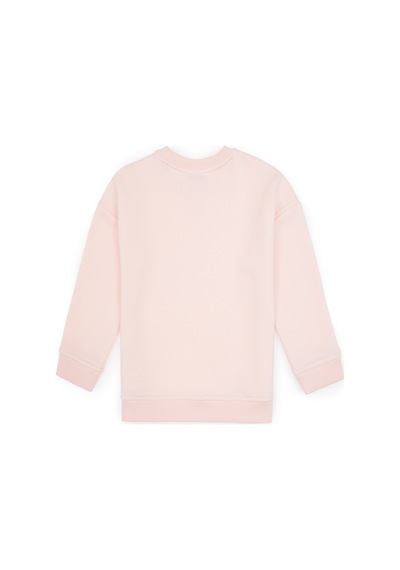 U.S. Polo Assn. Kız Çocuk Açık Pembe Şardonlu Bisiklet Yaka Basic Sweatshirt 50316810-VR078