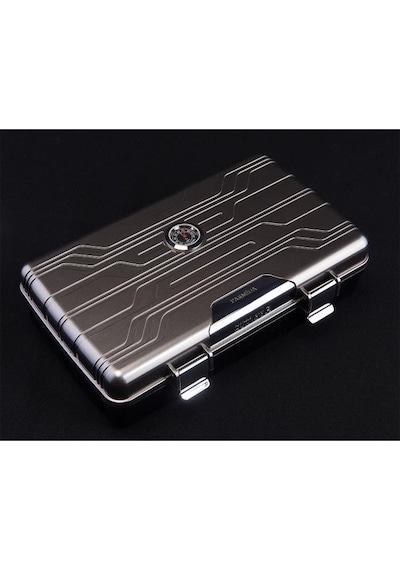 Parmida Gümüş Seyahat Tipi Humidor Puro Kutusu - Tr5487