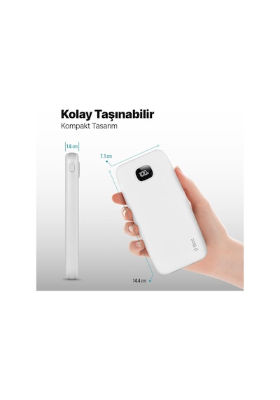 Ttec 2BB205B Lcd 10.000 mAh Powerbank