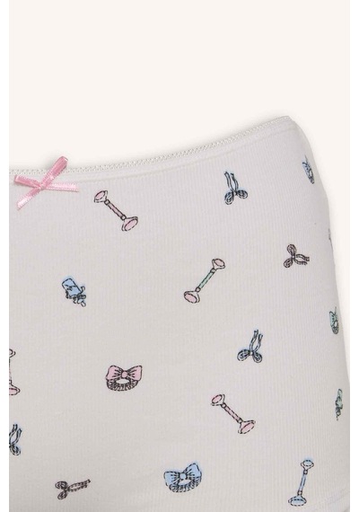 Defacto Pamuklu Dantel Detaylı Ribana Açık Pembe Boxer G6447ax26smpn648 Pembe-pn648
