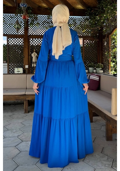 Rabia Şamlı Asil Elbise Saks Normal