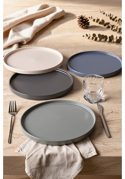 Keramika River Stackable Servis Tabağı 27 Cm 4 Adet 324-399-627-950 Çok renkli