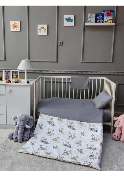 Yuar Baby Bebek Nevresim Seti - Gri