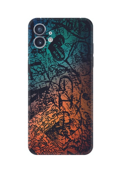 Nothing Phone 2 Kılıf Silikon Desen Özel Seri İşaretler Tuval 1716