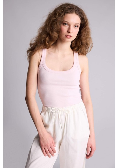 Defacto Fıtted U Yaka Fitilli Kaşkorse Atlet F7818ax26sppn74 Pembe-pn74