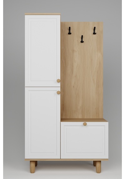 Forma Membran Kapaklı Portmanto 6 Raflı Askılıklı Ayakkabılık Raflı Vestiyer Beyaz - Meşe 90 Cm Ceviz-beyaz Forma Membran Kapaklı Portmanto 6 Raflı Askılıklı Ayakkabılık Raflı Vestiyer Beyaz - Meşe 90 Cm Ceviz-beyaz