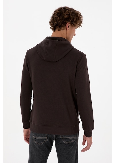 U.S. Polo Assn. Erkek Koyu Kahverengi Basic Sweatshirt 50313720-VR084 U.S. Polo Assn. Erkek Koyu Kahverengi Basic Sweatshirt 50313720-VR084